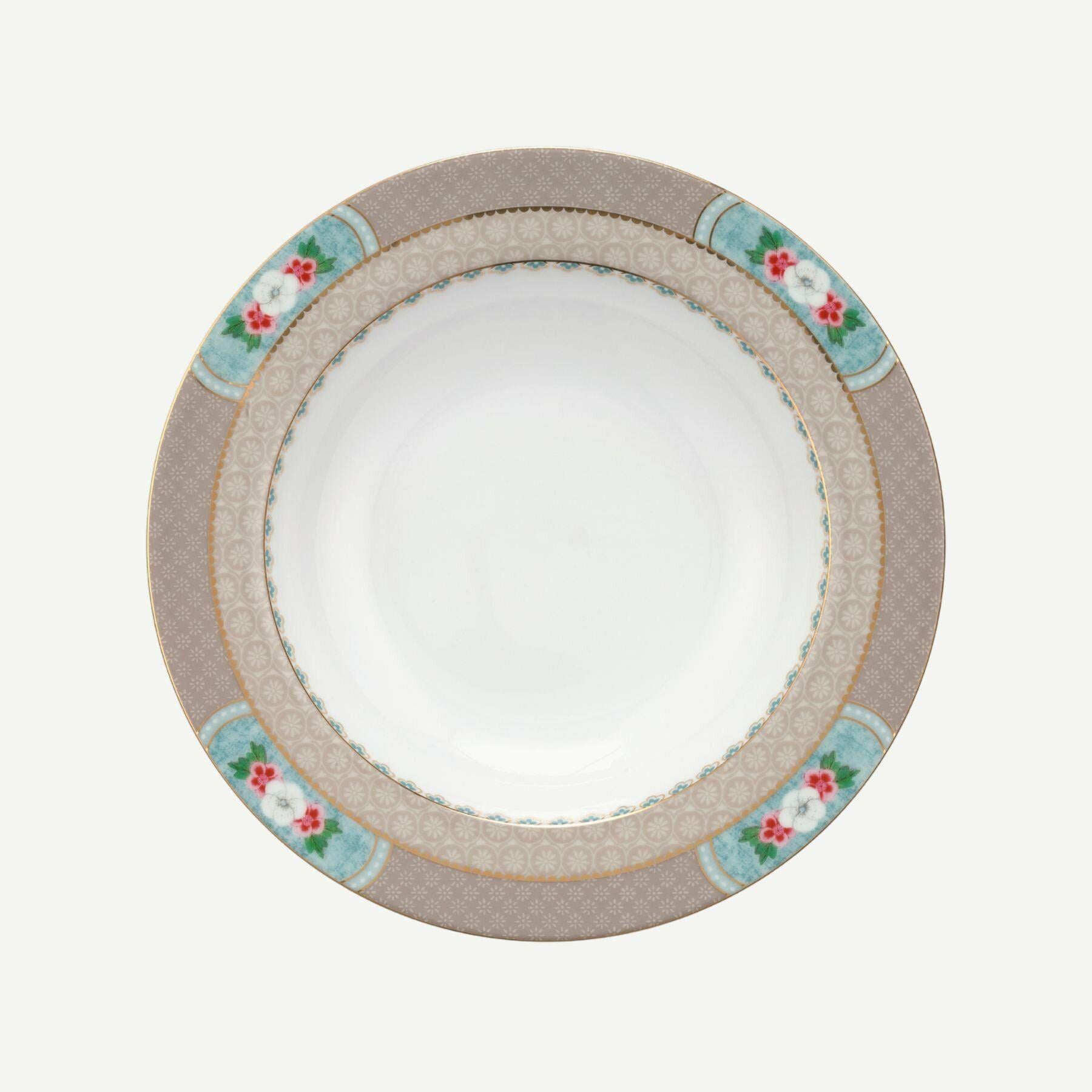 PIP STUDIO BLUSHİNG BİRDS HAKİ ÇORBA TABAĞI 21.5 CM