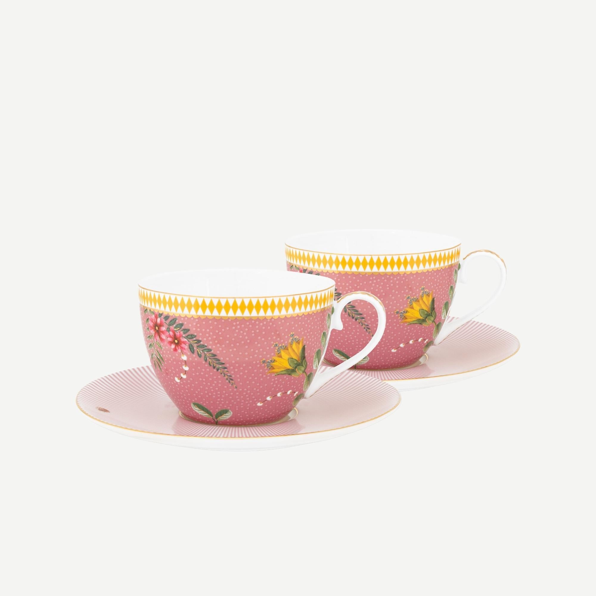 PIP STUDIO La Majorelle İkili Pembe Çay Fincanı Seti 280 ml.