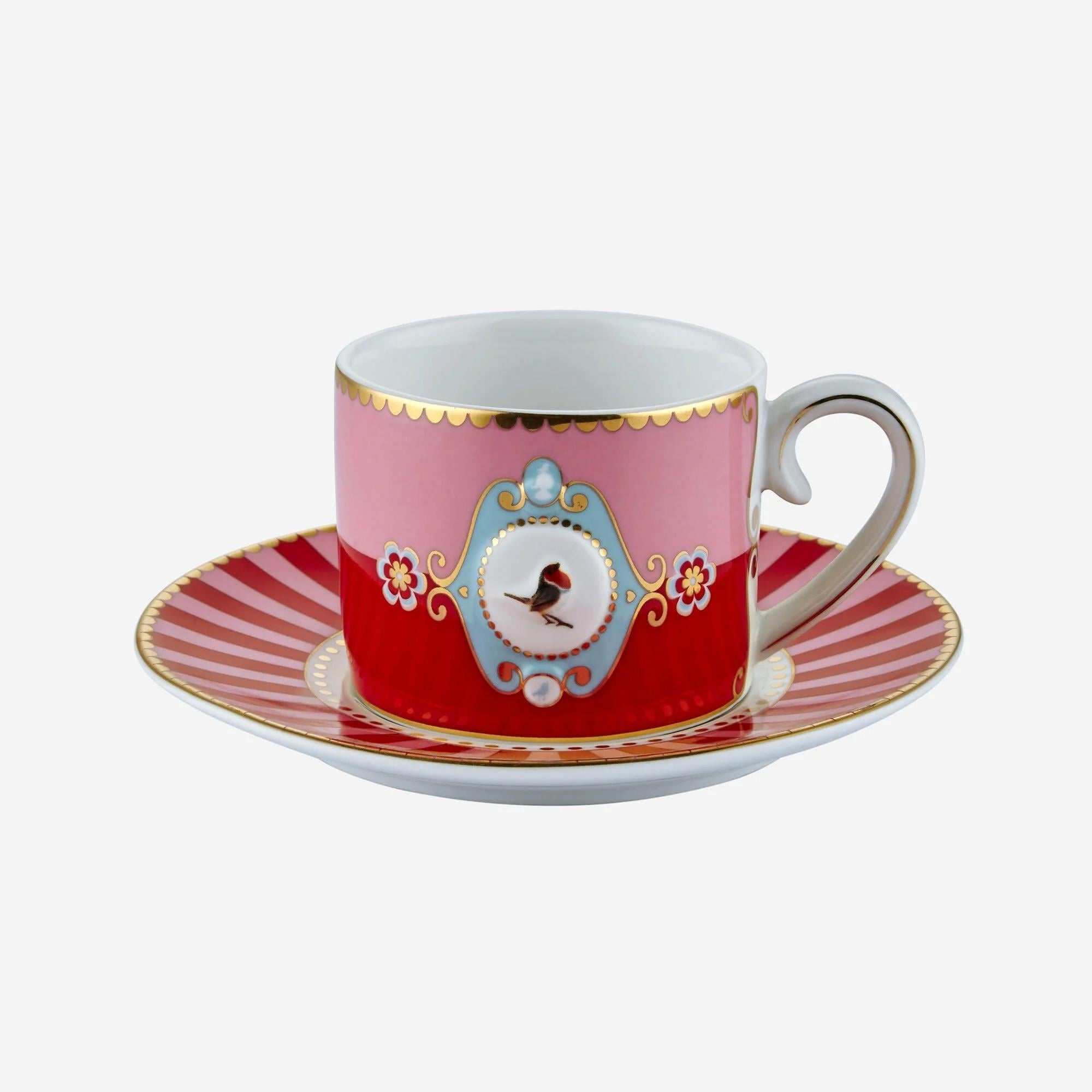 Pip Studio Love Birds Collection Kırmızı Porselen Kahve Fincanı