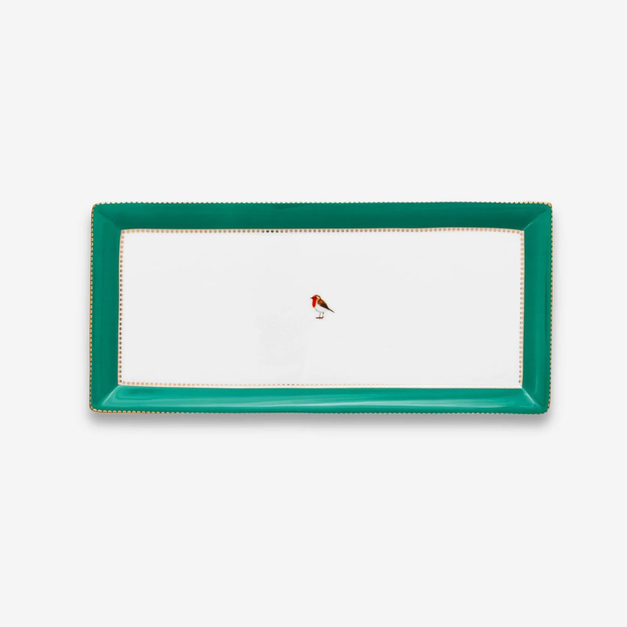 PIP STUDIO Love Birds Yeşil Servis Tabaği 33.3x15.5cm