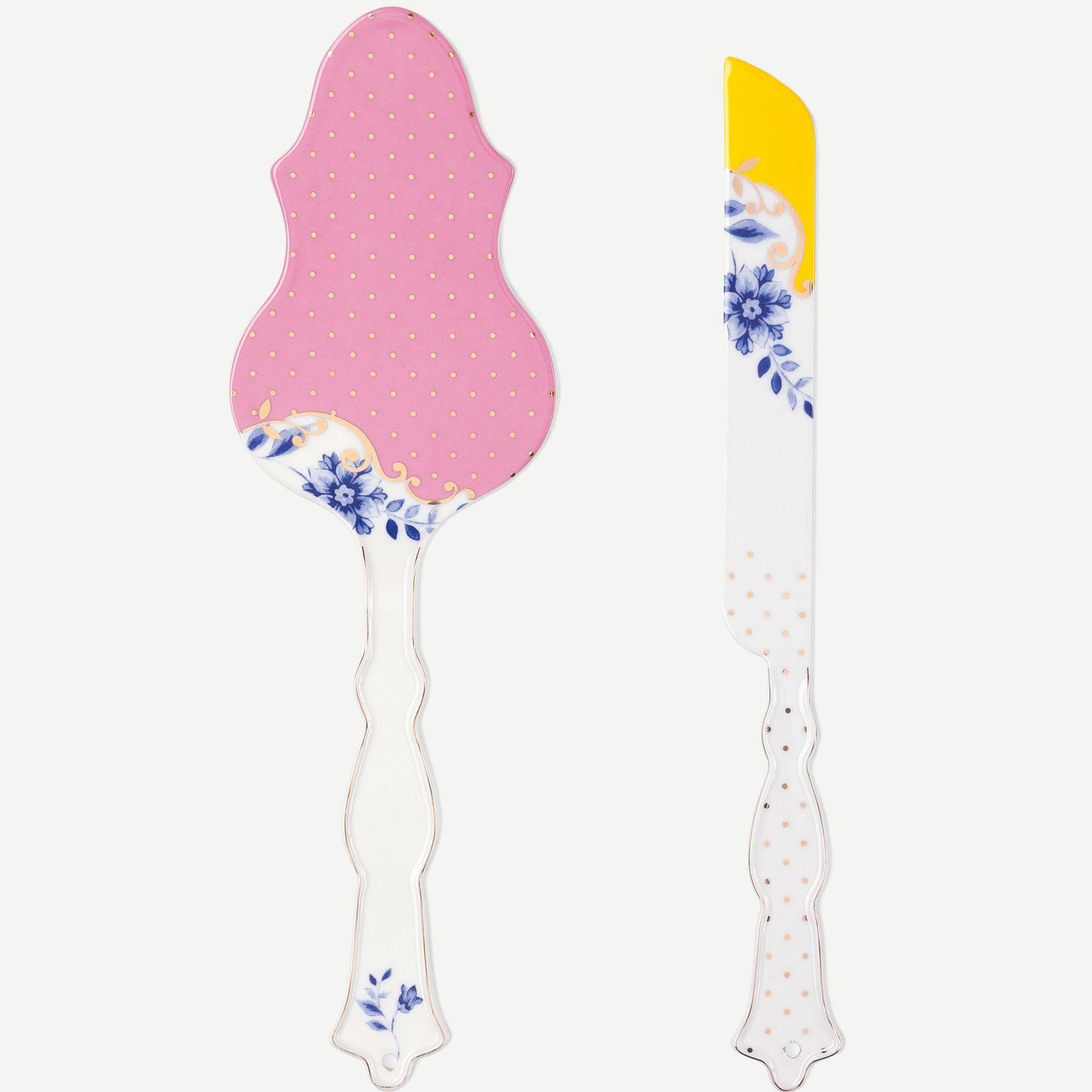 PIP STUDIO ROYAL 2 Lİ KEK SERVİSİ SETİ BEYAZ / PEMBE