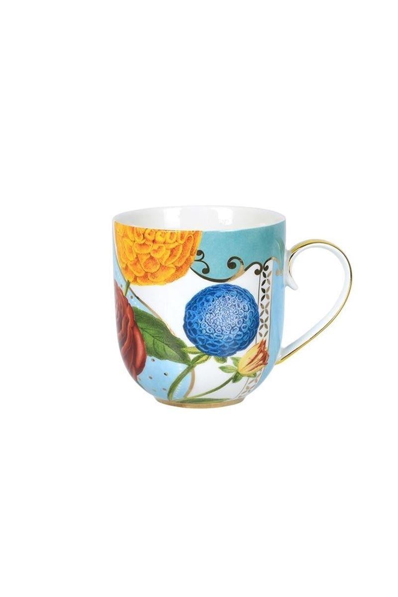 PIP STUDIO Royal Küçük Mug Beyaz / Mavi Çiçek Desenli
