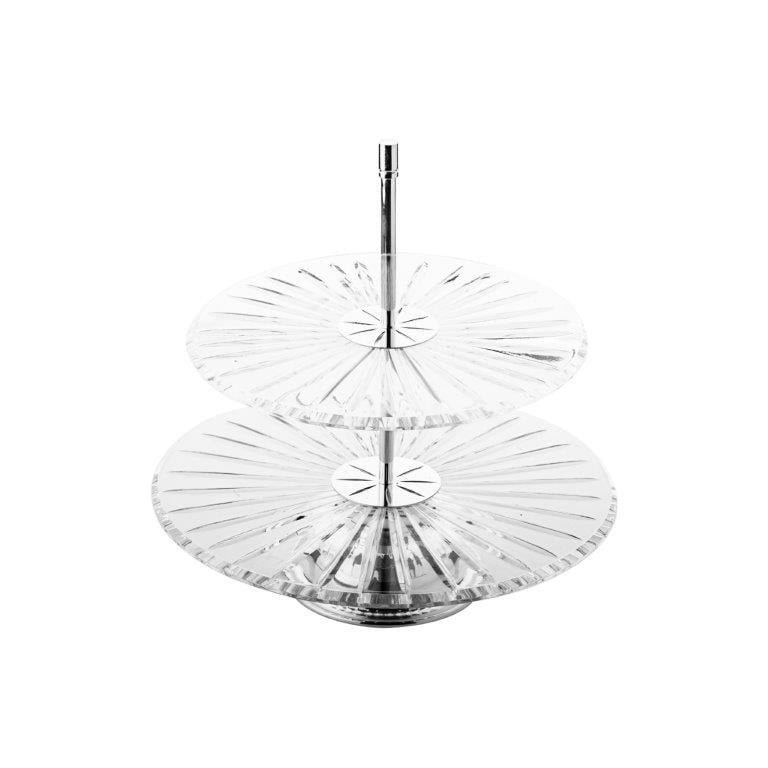 Select Gumus Yuv. 2 Katlı Cam Pastalık 30 Cm