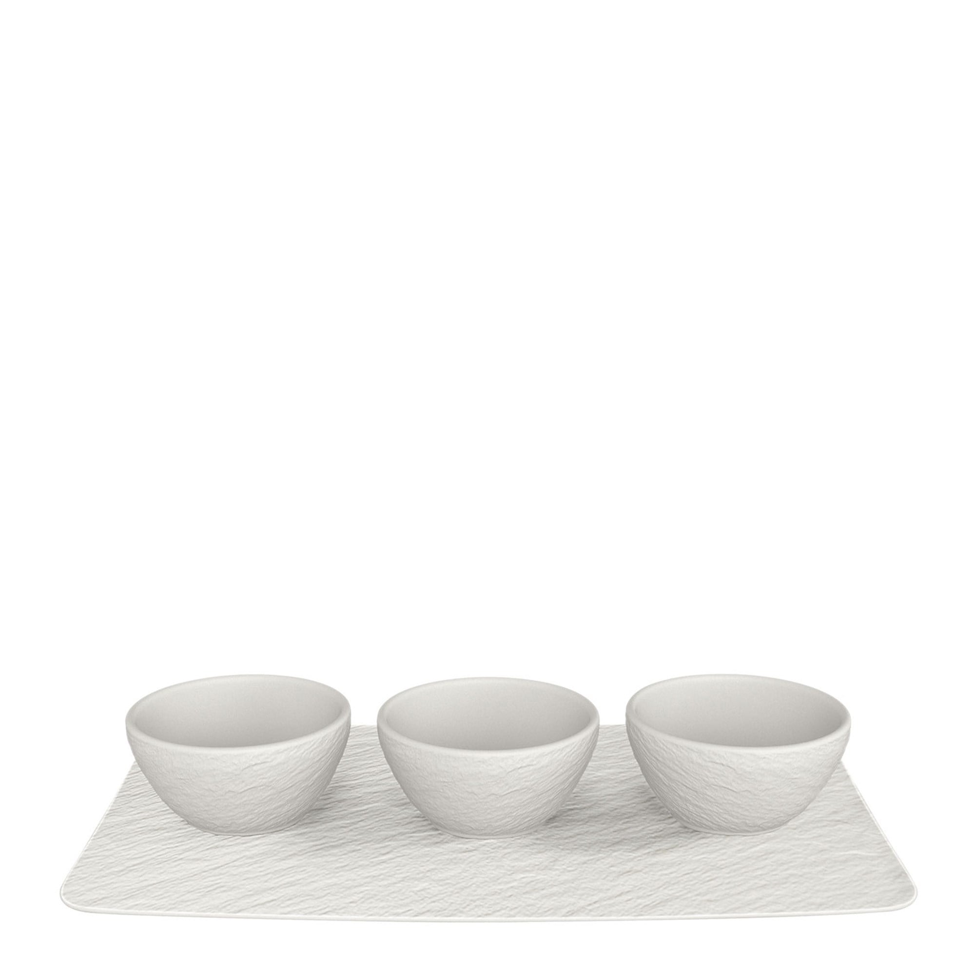 Vb Manufacture Rock Blanc - Dıp Kase Setı, 4 Parca, 8x8x4 Cm