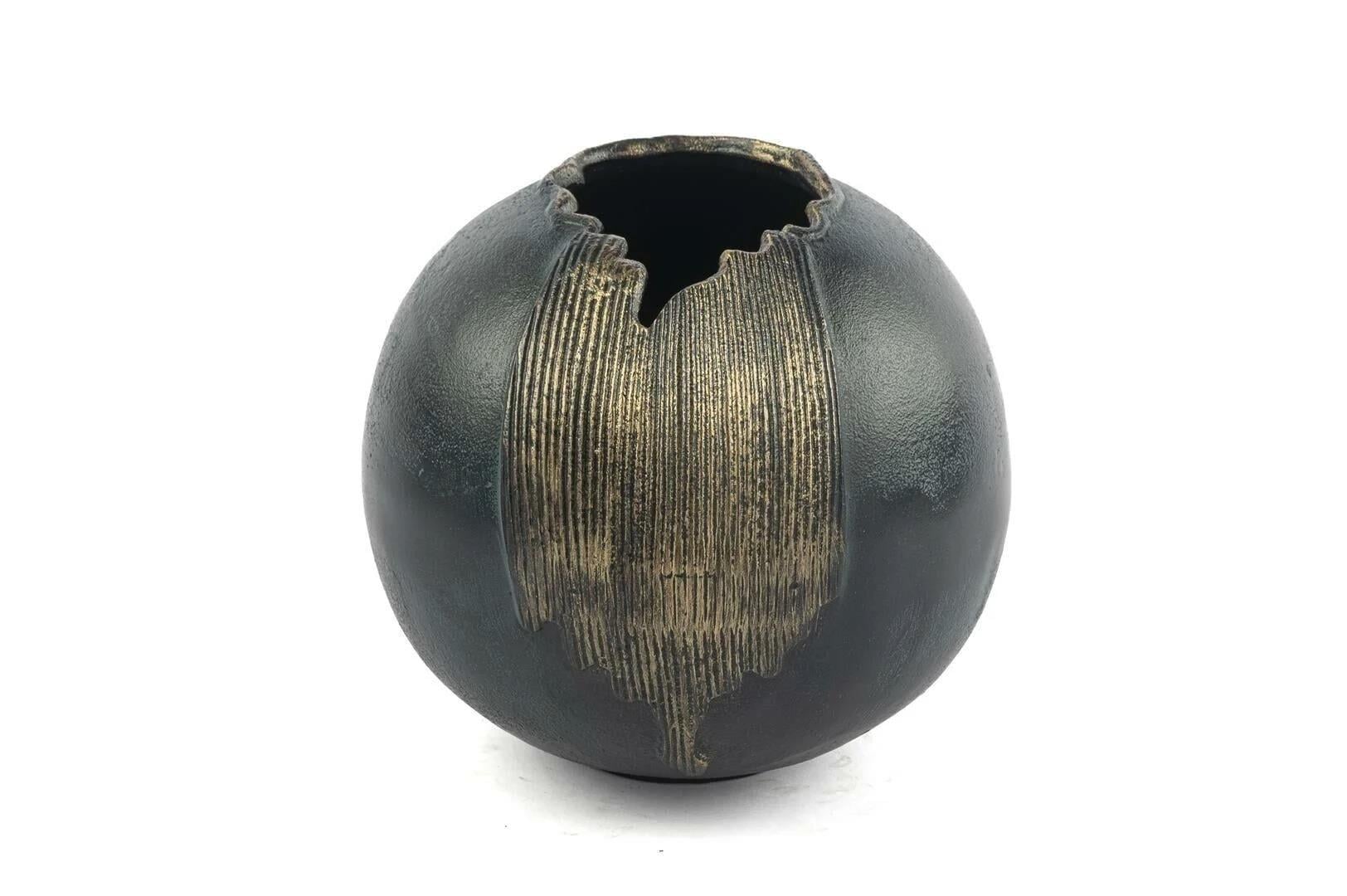 Yeşil Gold Vazo 19cm