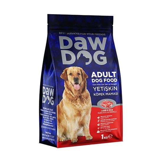 DawDog 1 Kg Yetişkin Köpek Maması Kuzu Etli Pirinçli