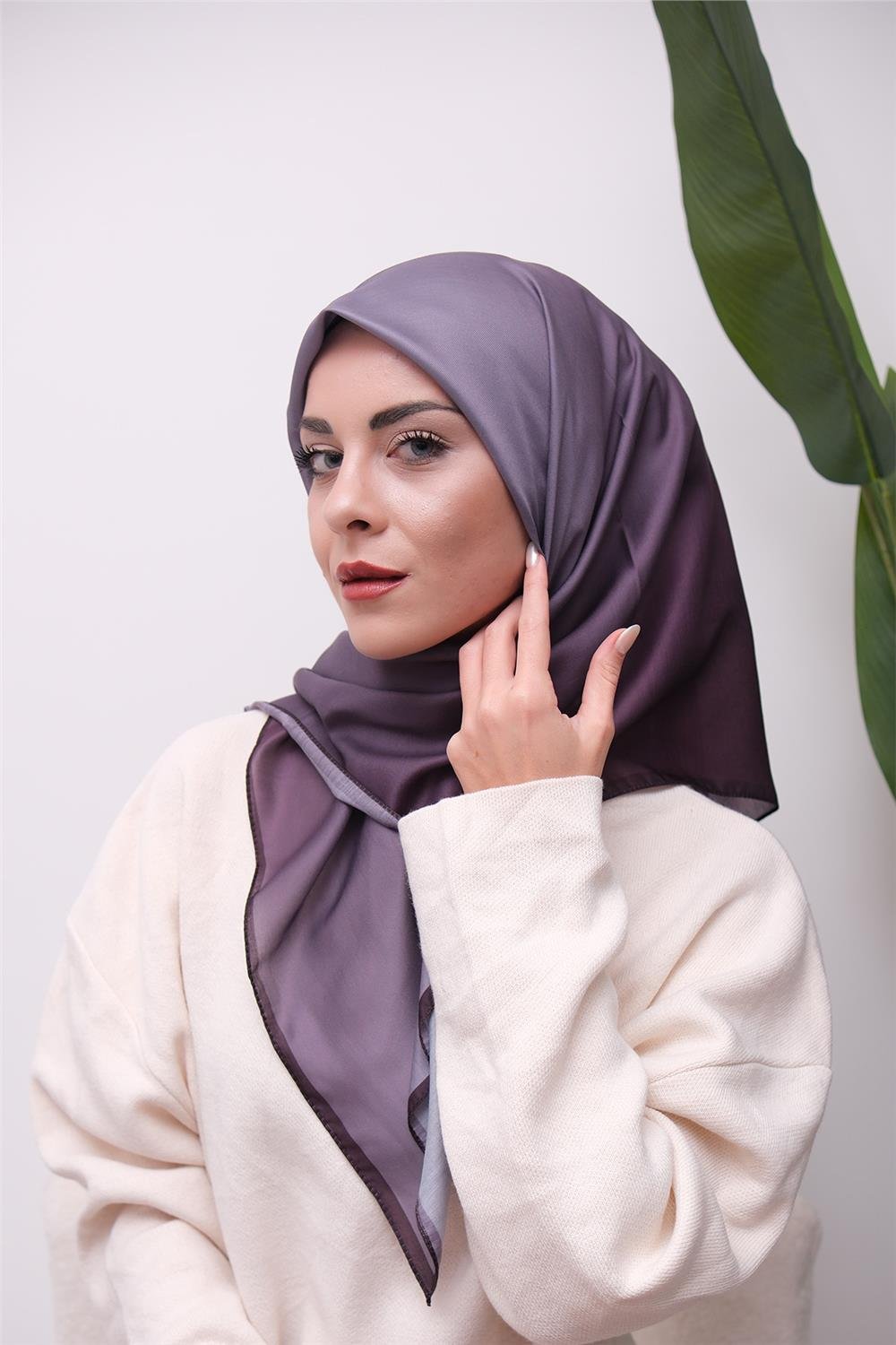 Degrade Desen Dijital Soft Eşarp