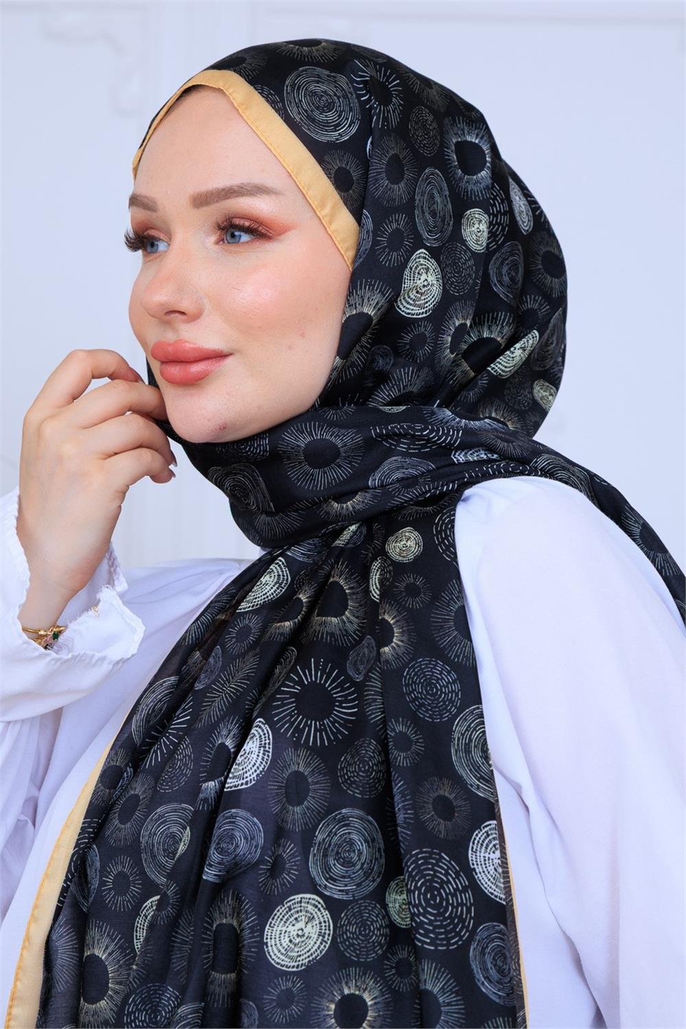 Modern Desenli Dijital Soft Şal