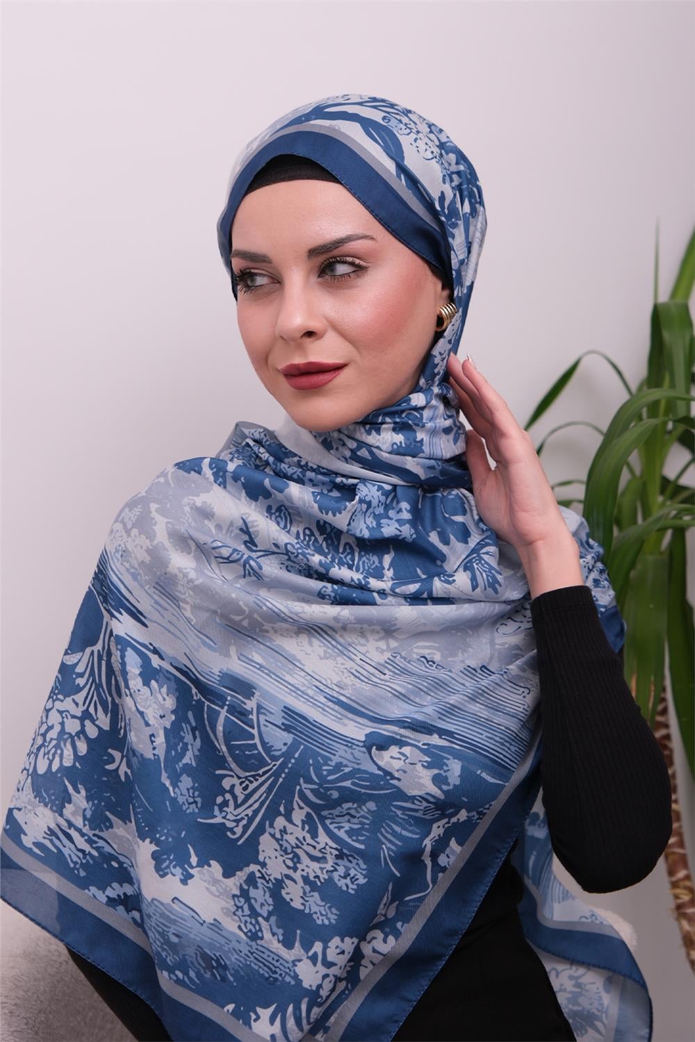 Opal Harmony Desenli Dijital Soft Şal