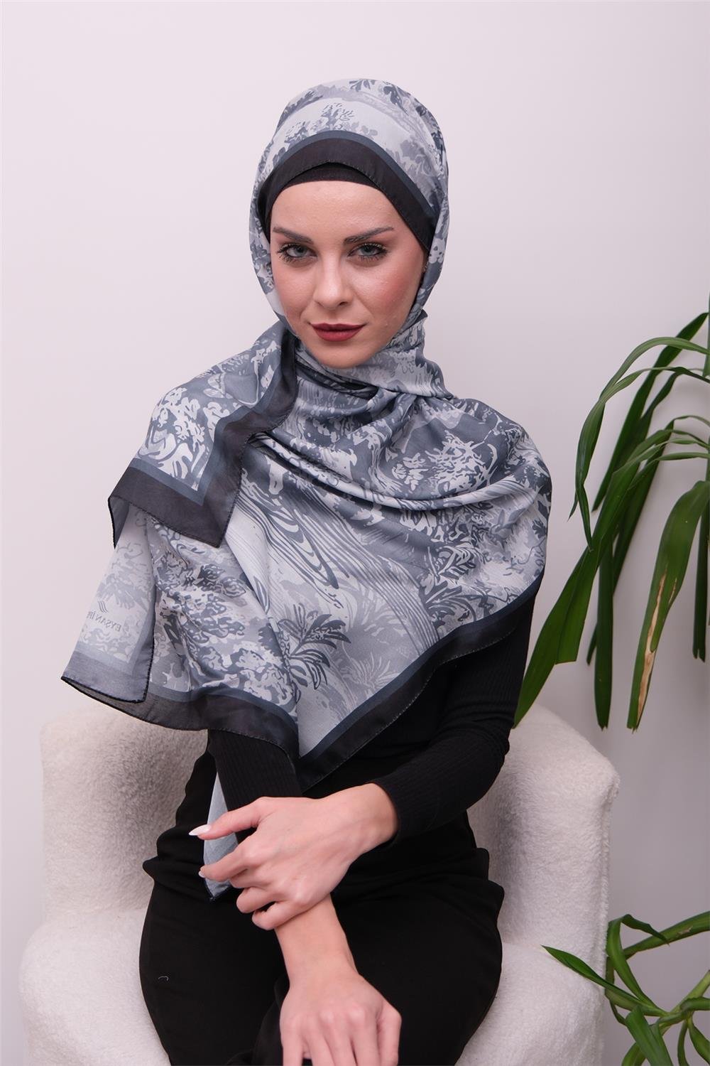 Opal Harmony Desenli Dijital Soft Şal
