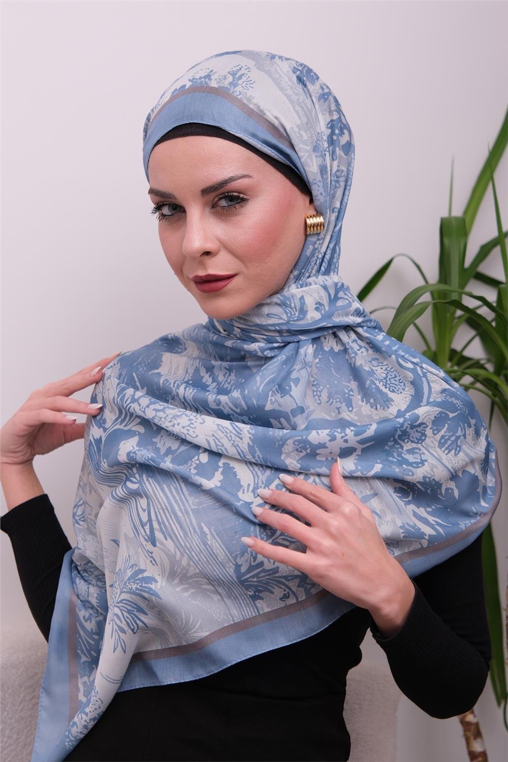 Opal Harmony Desenli Dijital Soft Şal