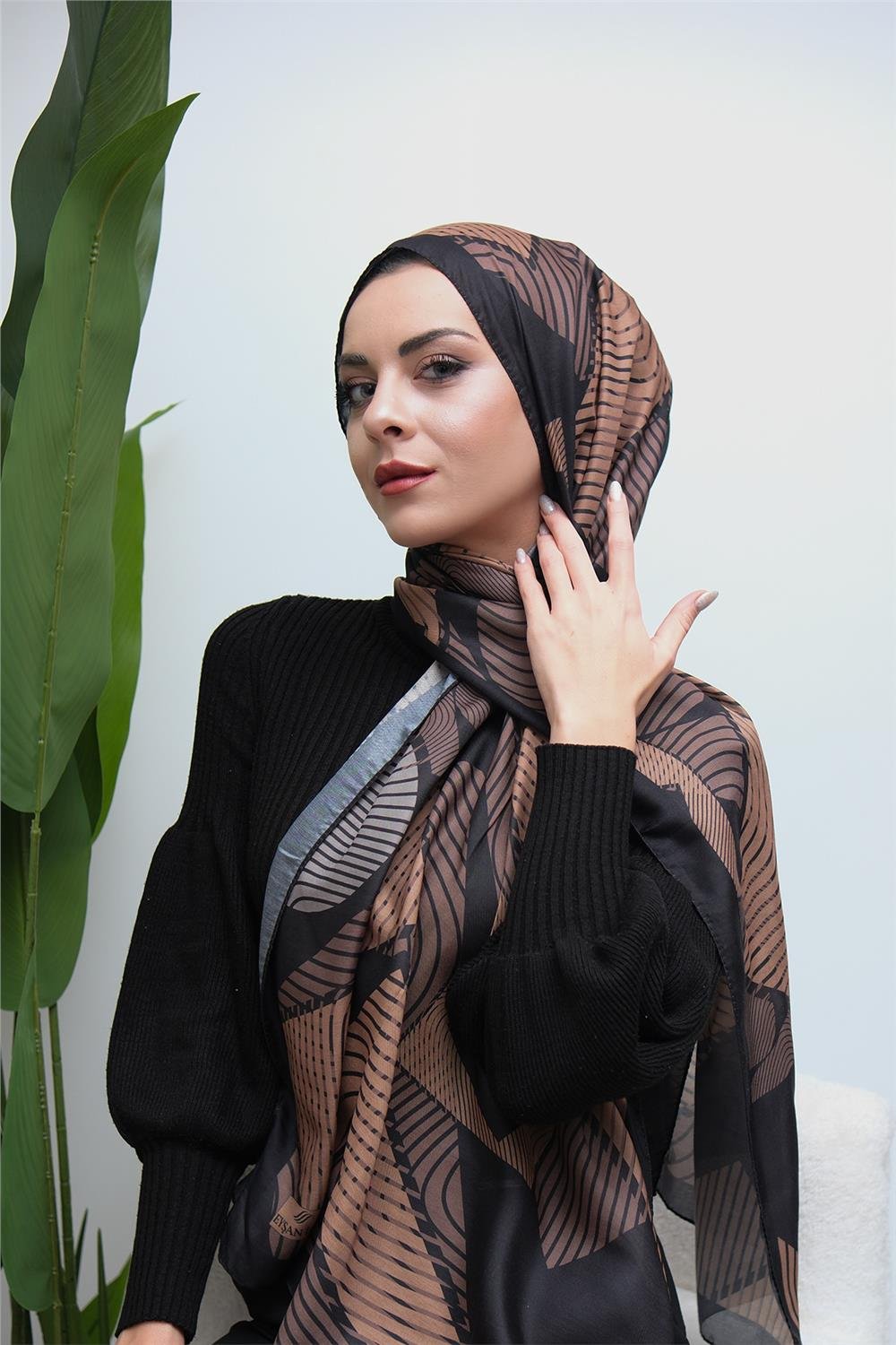 Pattern Desenli Dijital Soft Şal