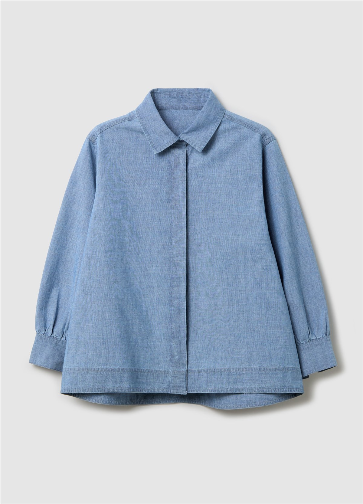 Akışkan Denim Gömlek