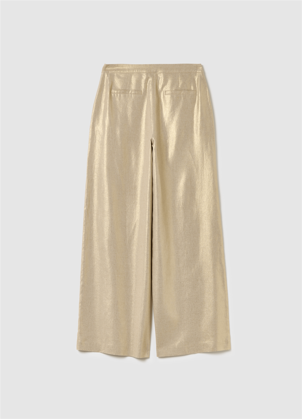Altın Geniş Paça Pantolon