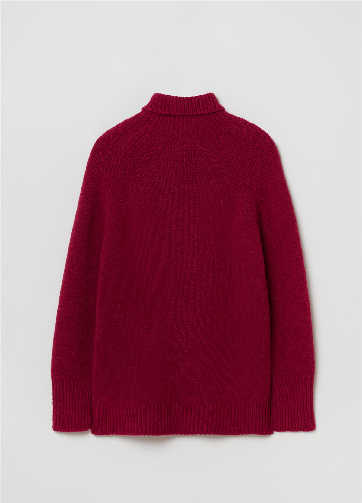 Balıkçı Yaka Reglan Kollu Bordo Kazak