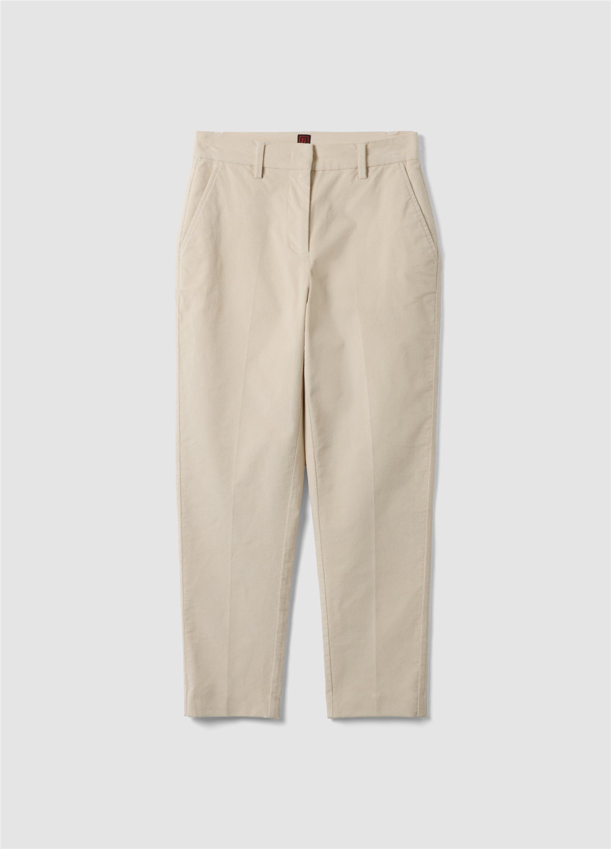 Bej Fitilli Esnek Pamuklu Slim Fit Çino Pantolon