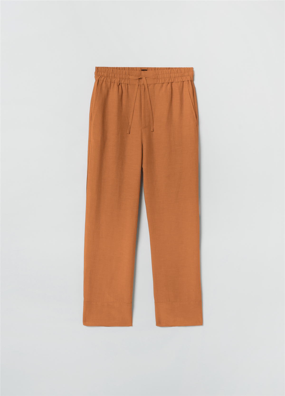Beli Bağcıklı Bol Paça Tarçın Pantolon