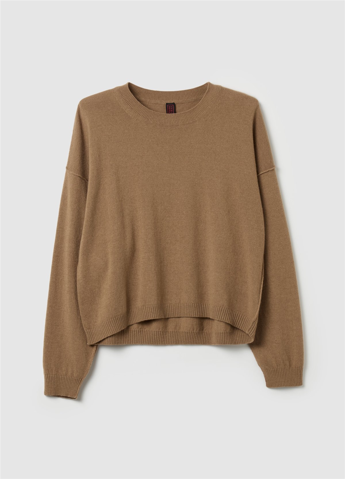 Bisiklet Yaka Oversize Kahverengi Kazak