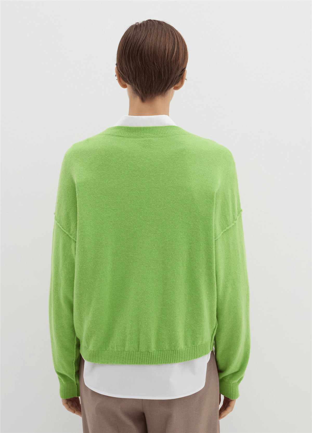 Bisiklet Yaka Oversize Yeşil Kazak