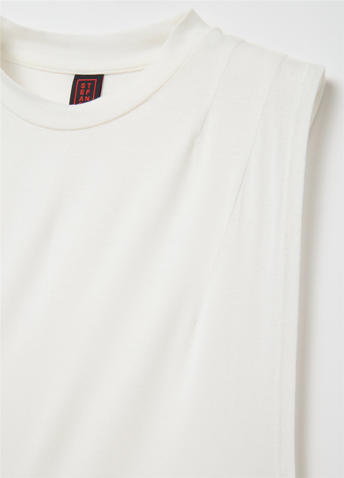 Boxy Fit Beyaz Atlet