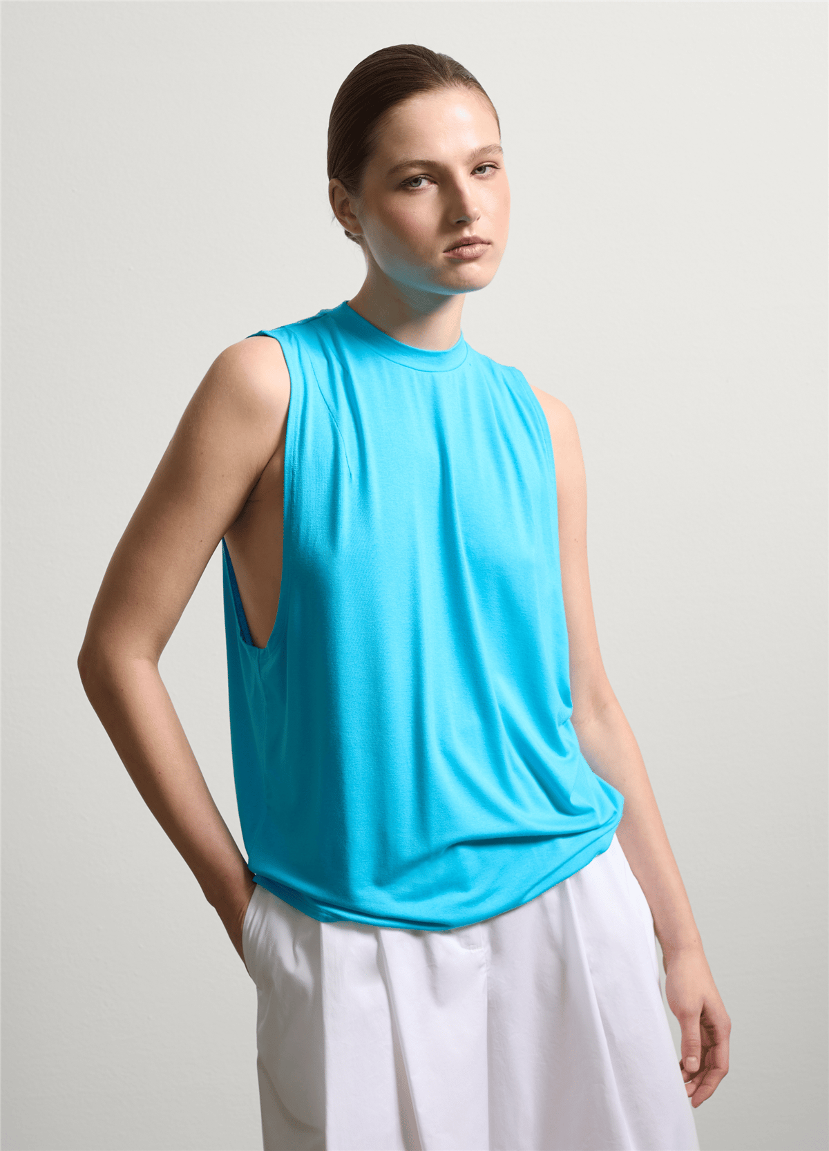 Boxy Fit Mavi Atlet