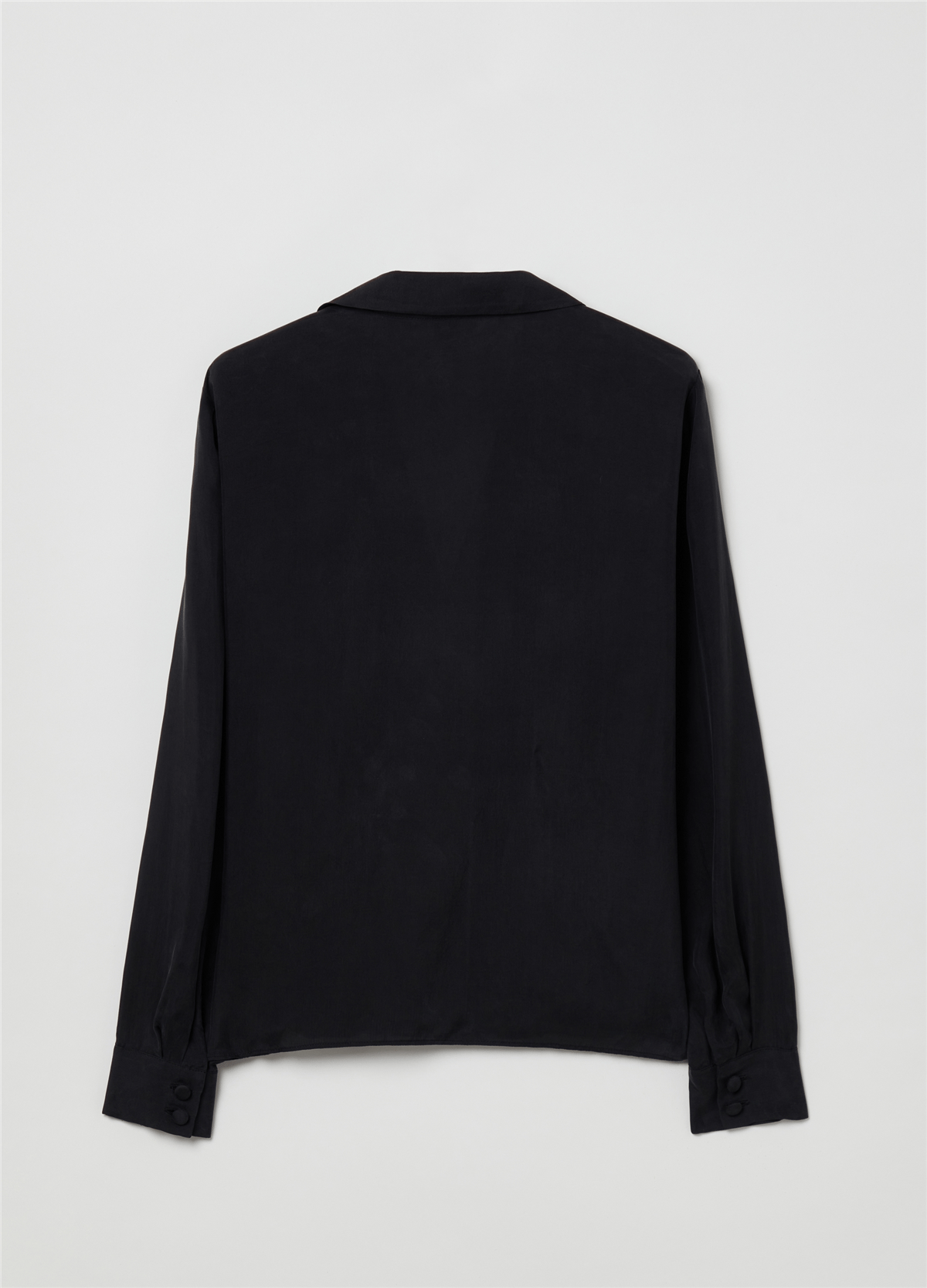 Cupro Kruvaze Siyah Gömlek Ceket