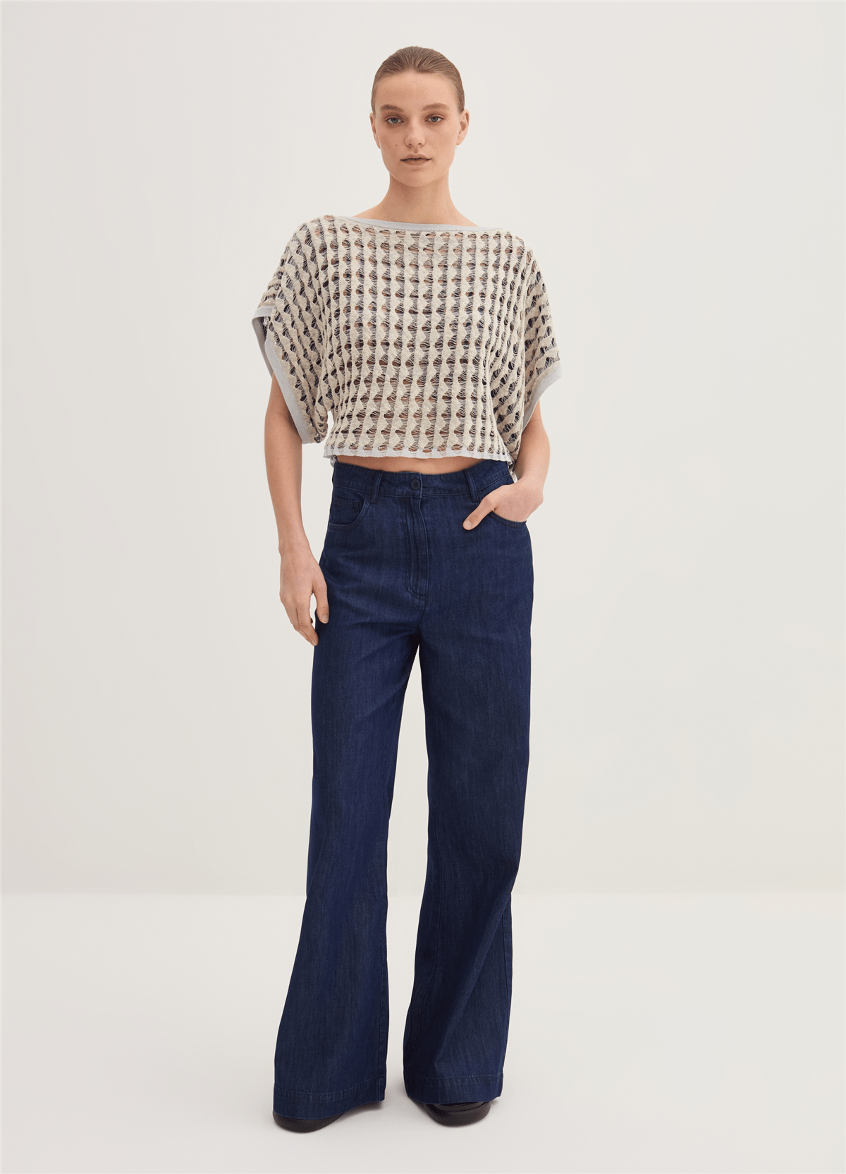 Denim Palazzo Pantolon