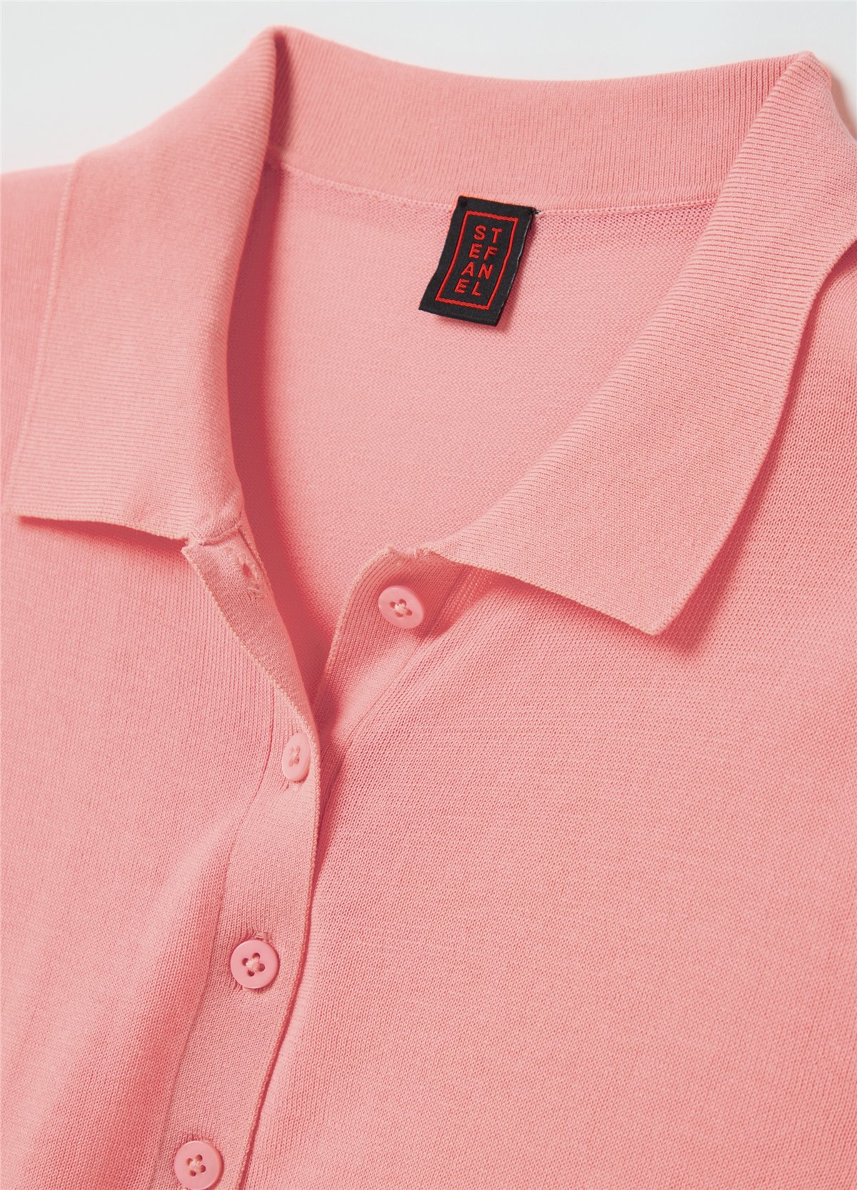 Düz Polo Pembe Tişört