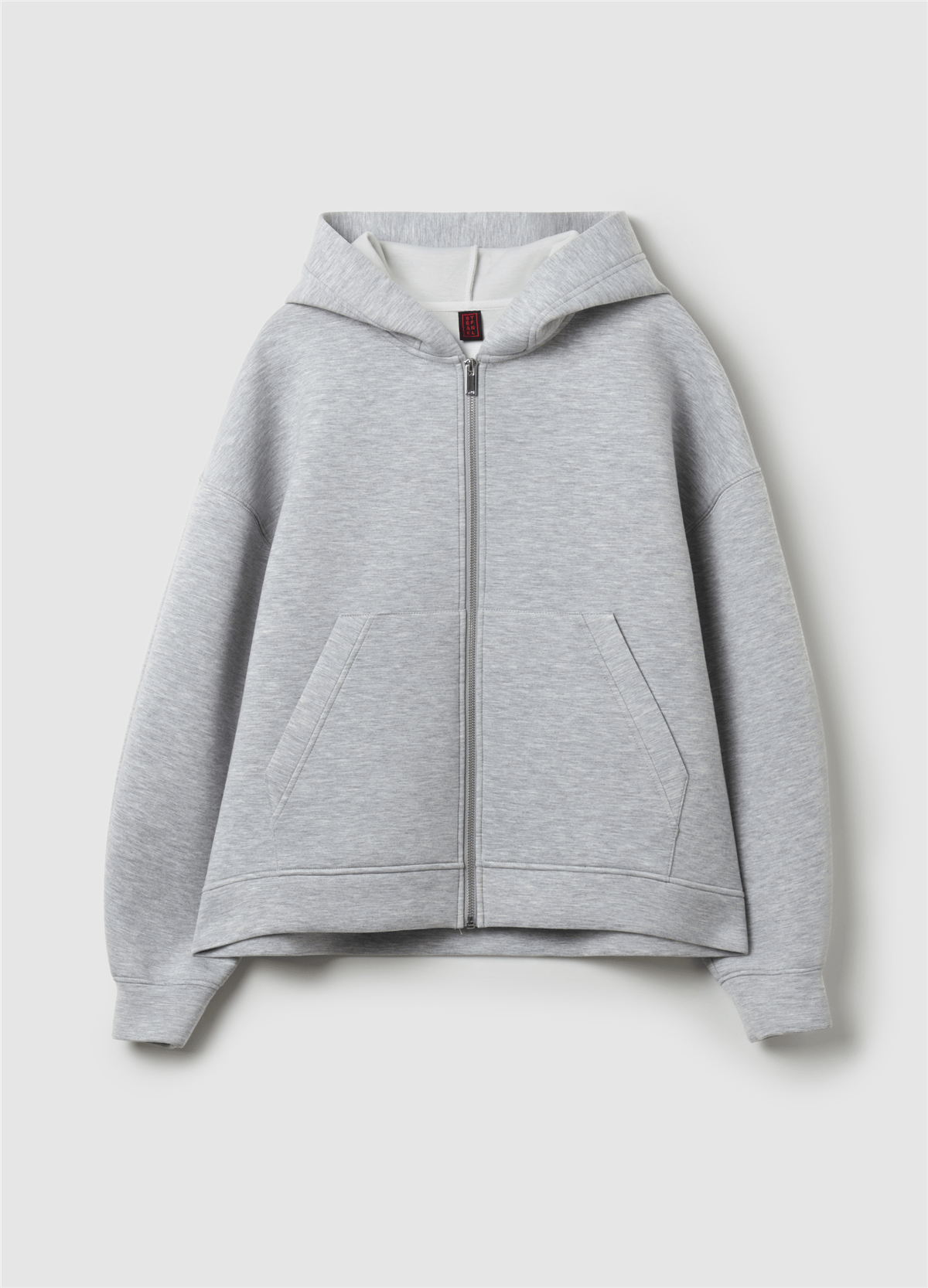 Fermuarlı Ve Kapüşonlu Oversize Hırka