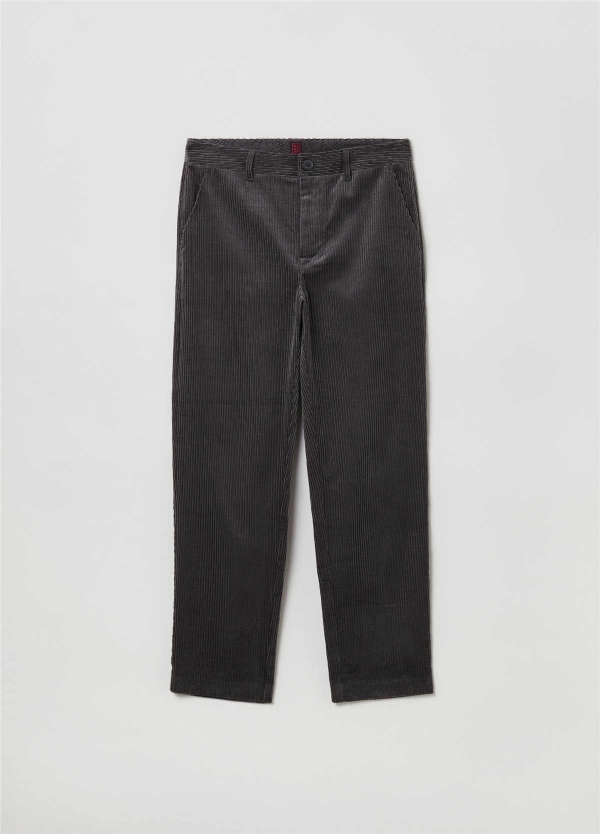 Fitilli Kadife Gri Chino Pantolon