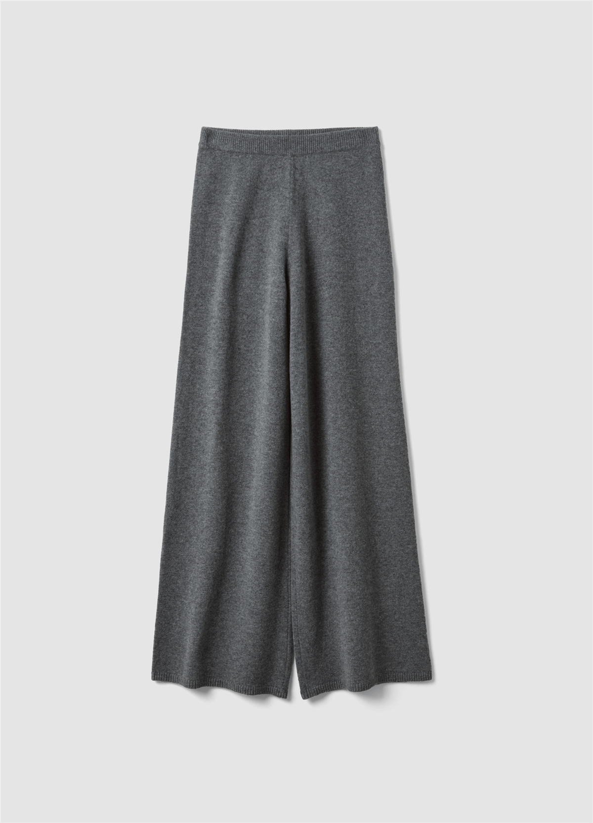 Gri Regular Fit Saf Yün Pantolon