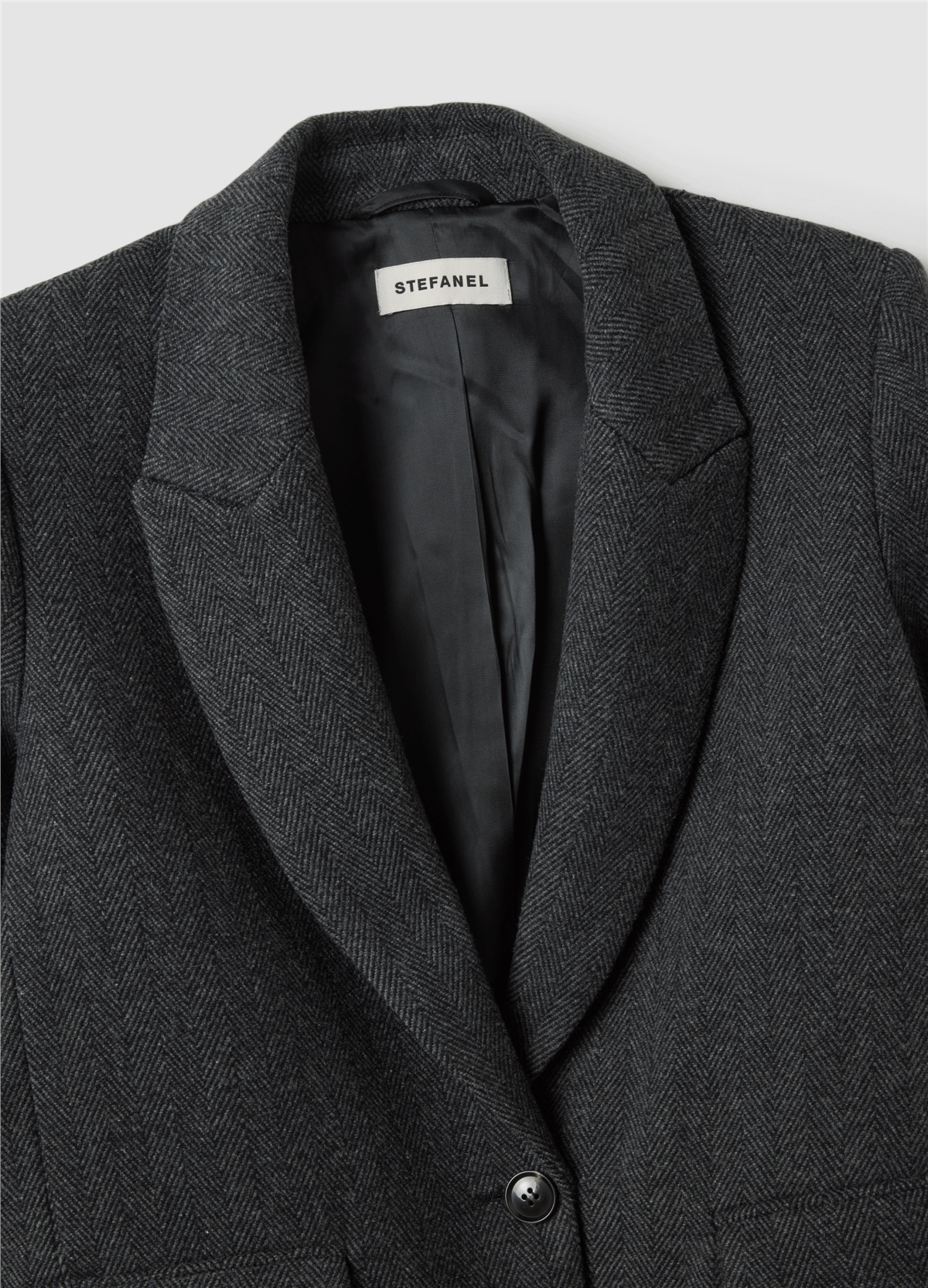 Gri Yün Ve Viskon Karışımlı Regular Fit Klasik Yaka Blazer Ceket