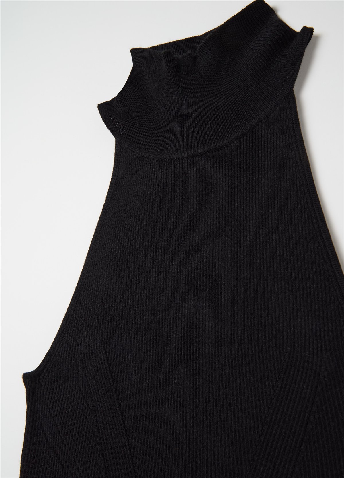 Halter Yaka Fitilli Siyah Atlet