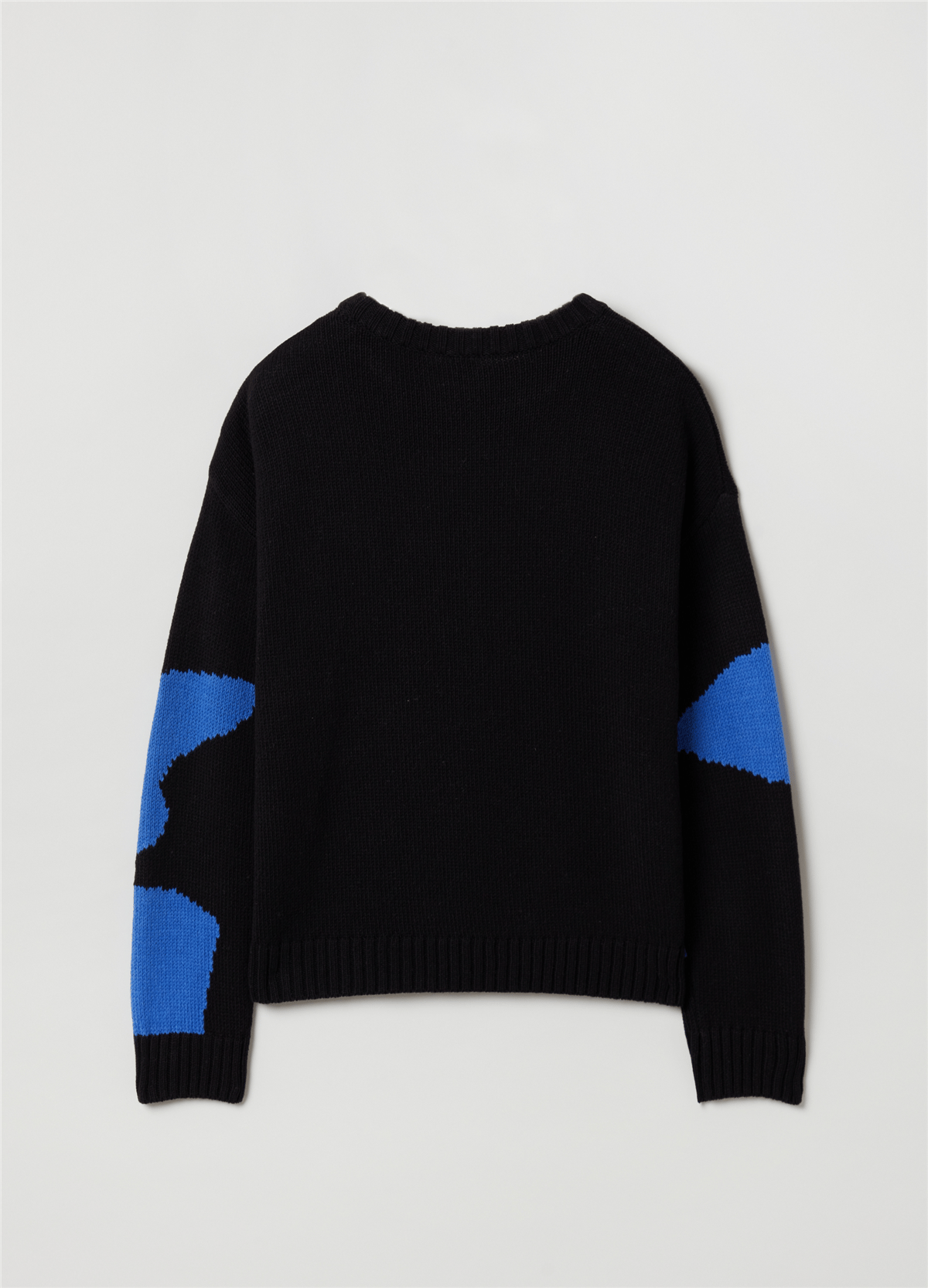 Jakar Desenli Hibiscus Motifli Oversize Kazak