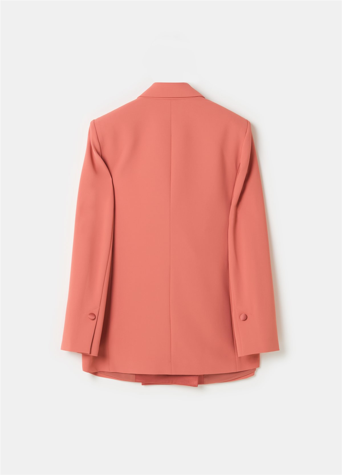 Kadi Kumaştan Kruvaze Pembe Blazer Ceket