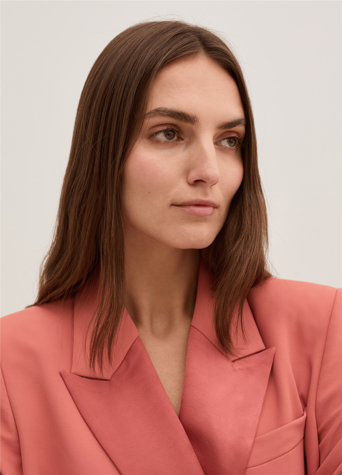 Kadi Kumaştan Kruvaze Pembe Blazer Ceket