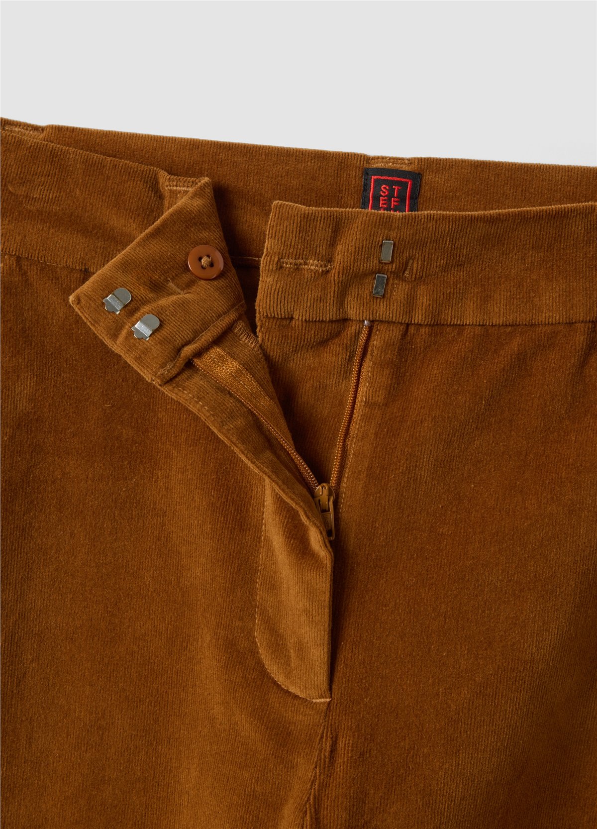 Kahverengi Fitilli Esnek Pamuklu Slim Fit Çino Pantolon