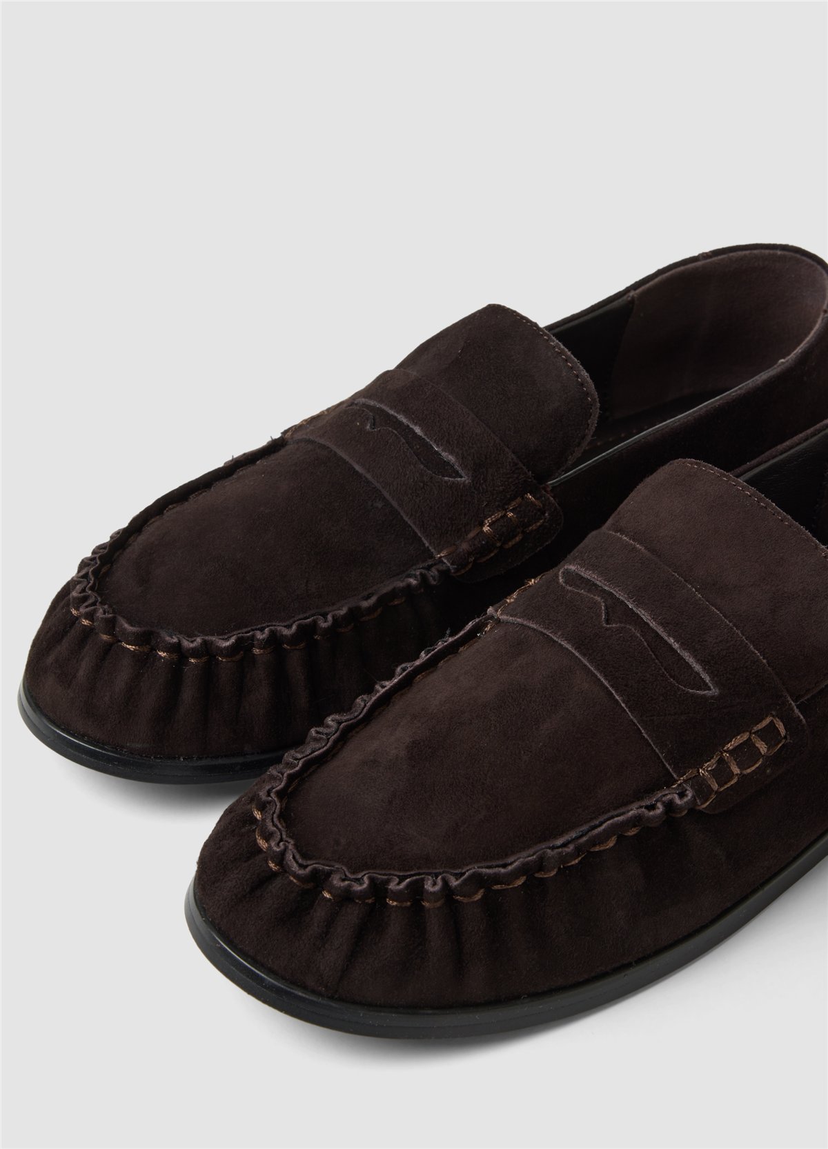 Kahverengi Hakiki Deri Loafer