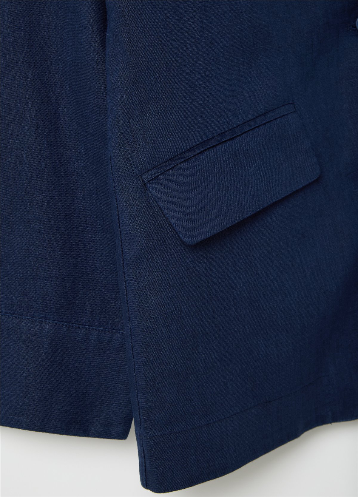 Keten Akışkan Lacivert Blazer