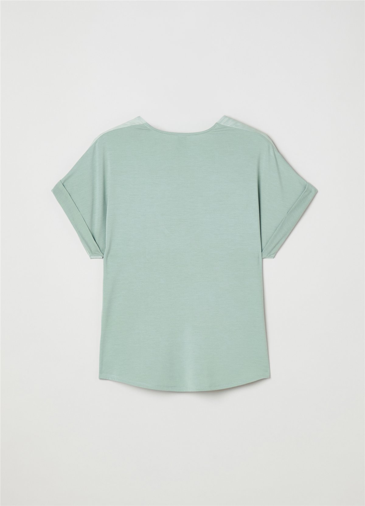 Kimono Kollu Katmanlı Mint Tişört