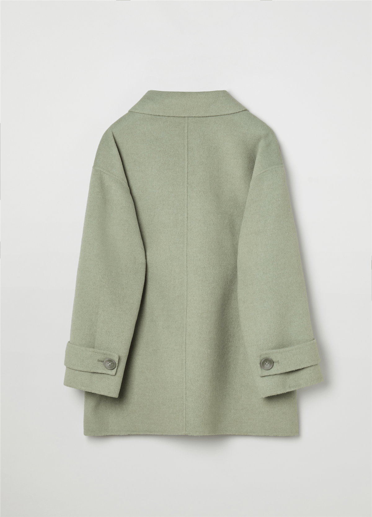 Kısa Oversize Mint Kruvaze Kaban
