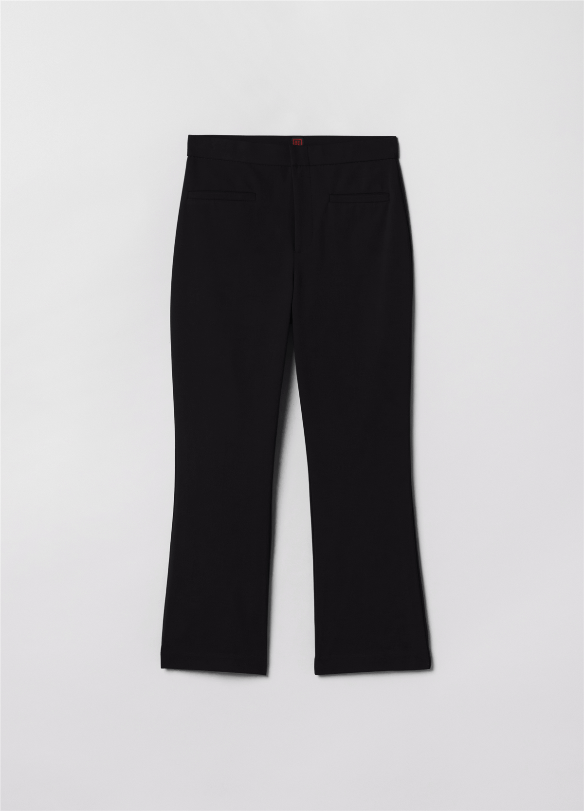 Kısa Siyah Flare Pantolon