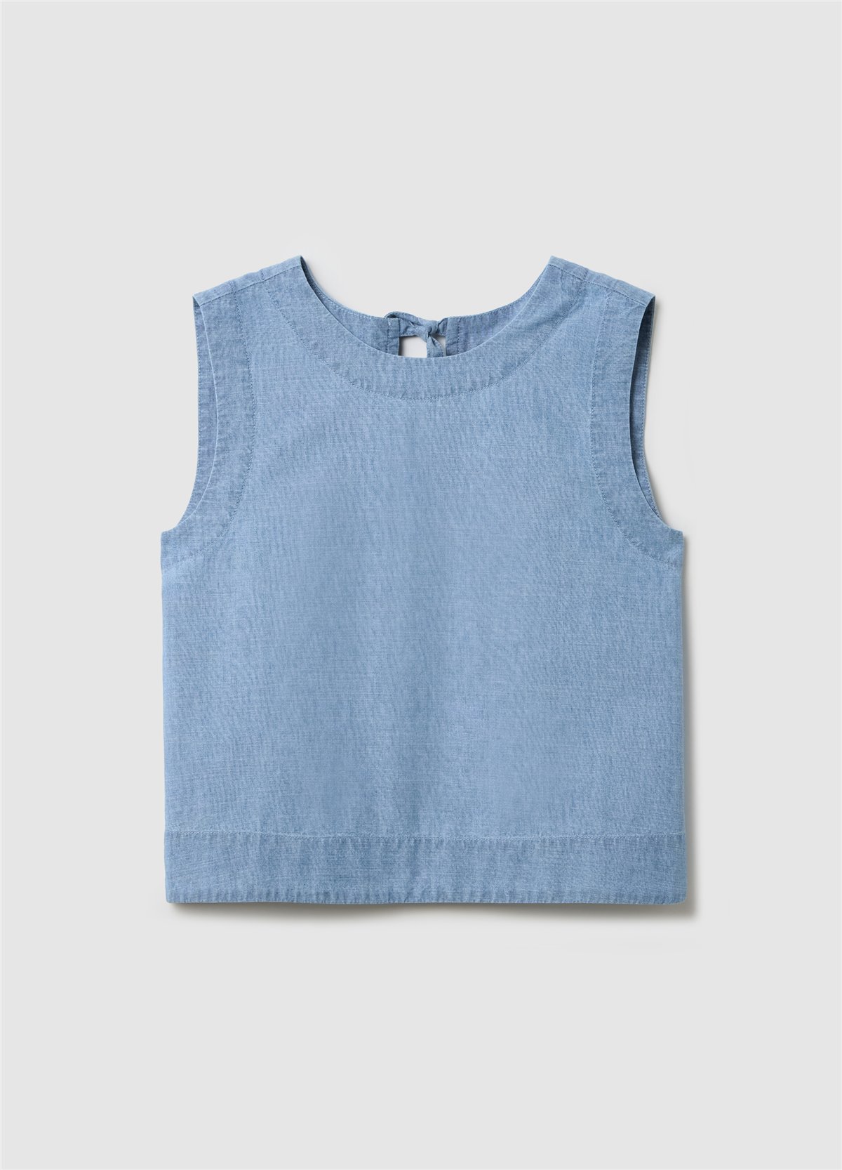 Kolsuz Boxy Fit Denim Bluz