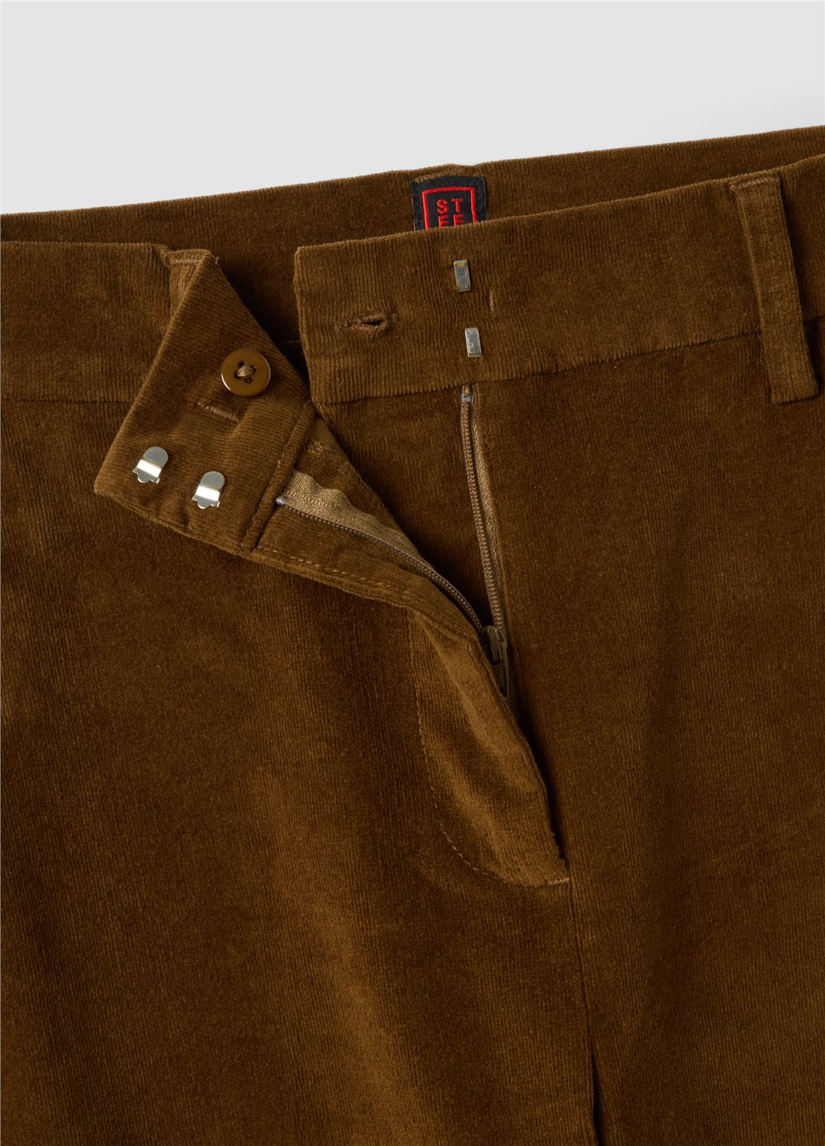 Koyu Kahverengi Fitilli Esnek Pamuklu Slim Fit Çino Pantolon