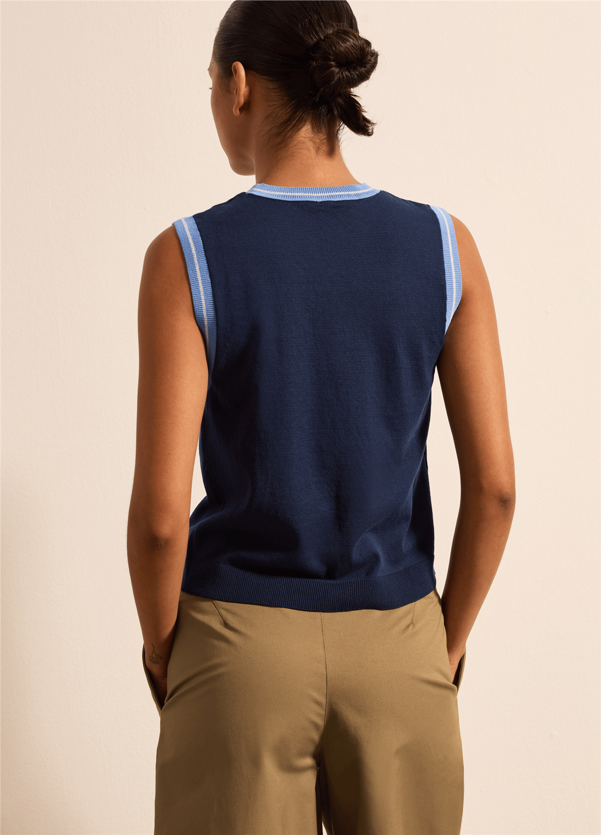 Lurex Detaylı Crepe Lacivert Atlet