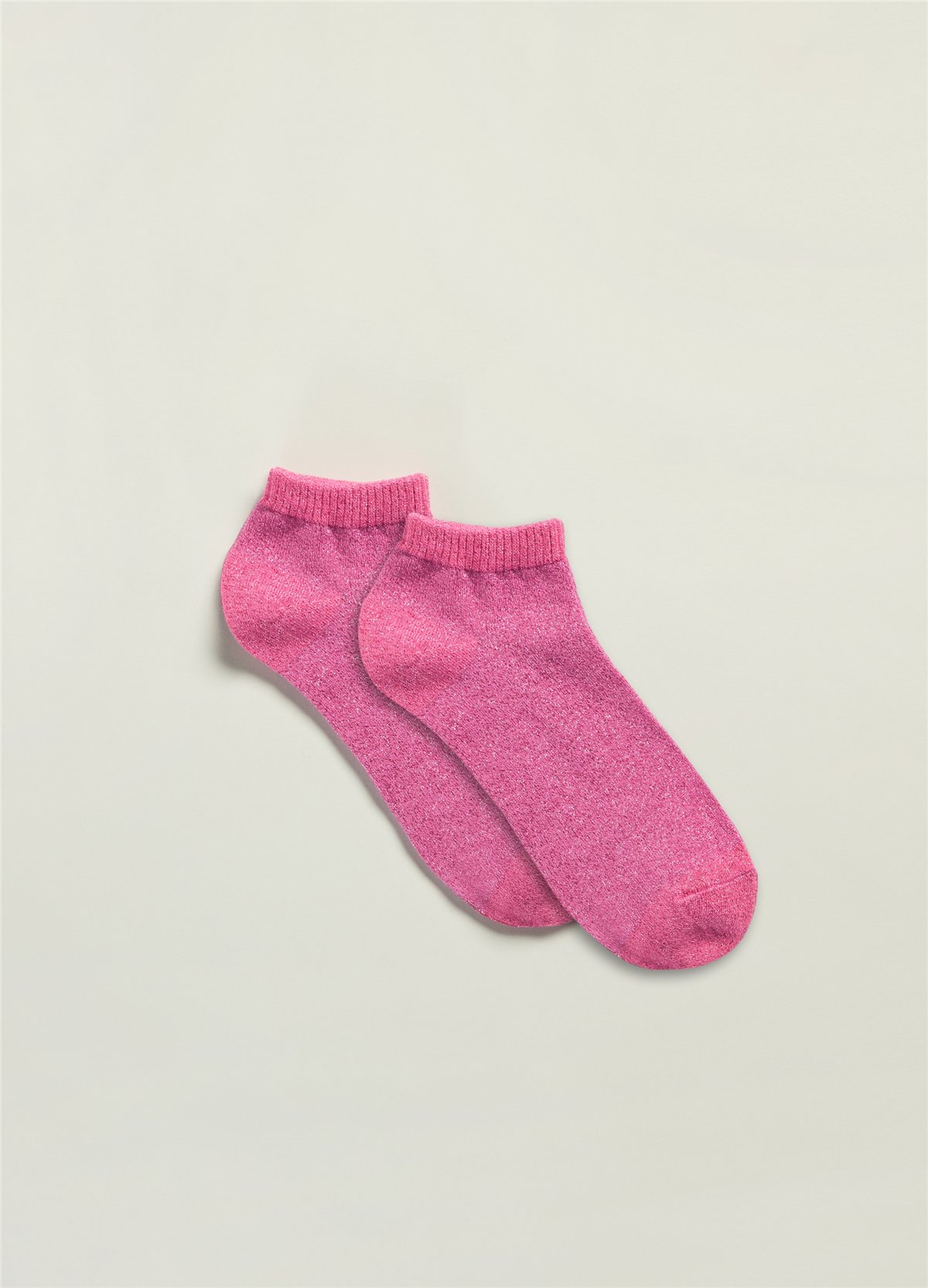 Lurex Pembe Babet Çorabı