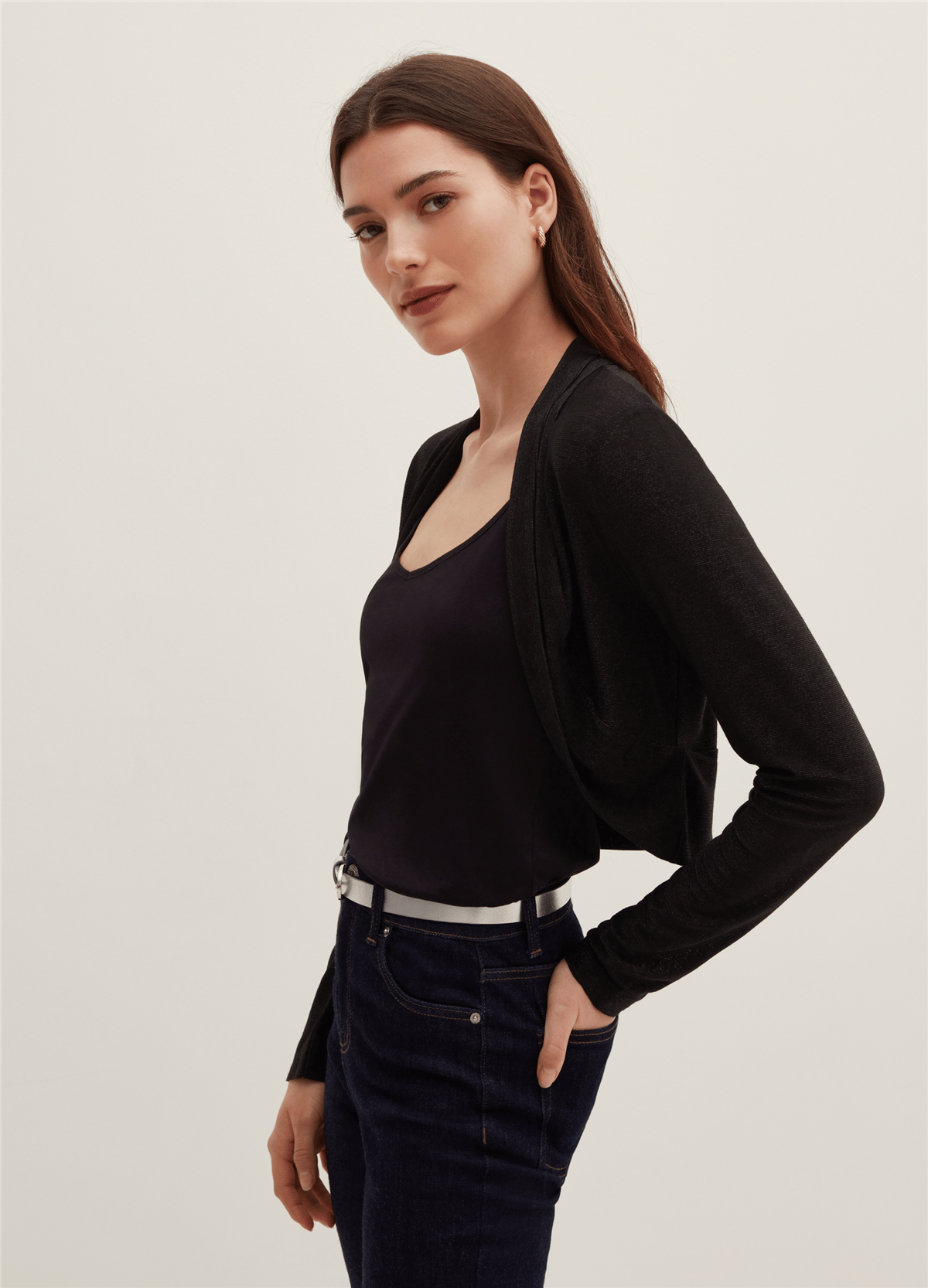 Lurex Siyah Bolero