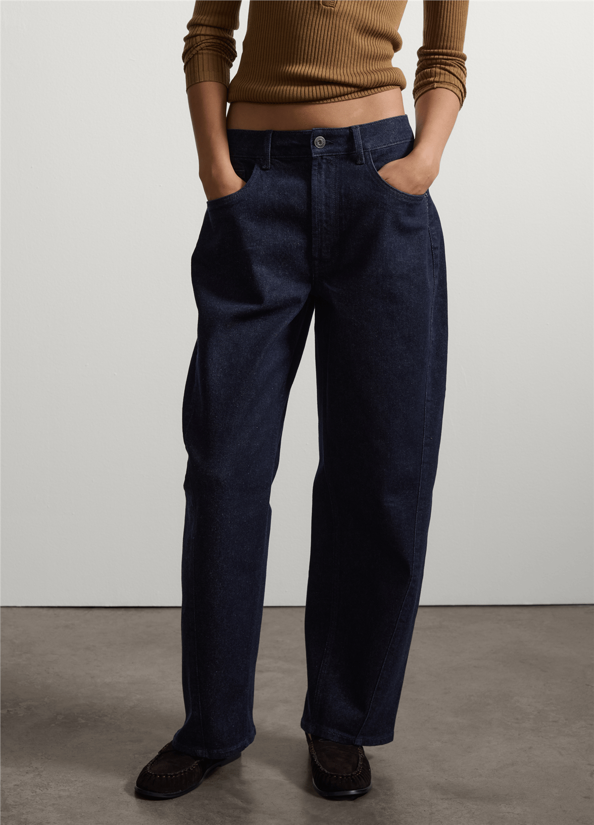 Mavi Balon Kesim Esnek Pamuklu Denim Jean