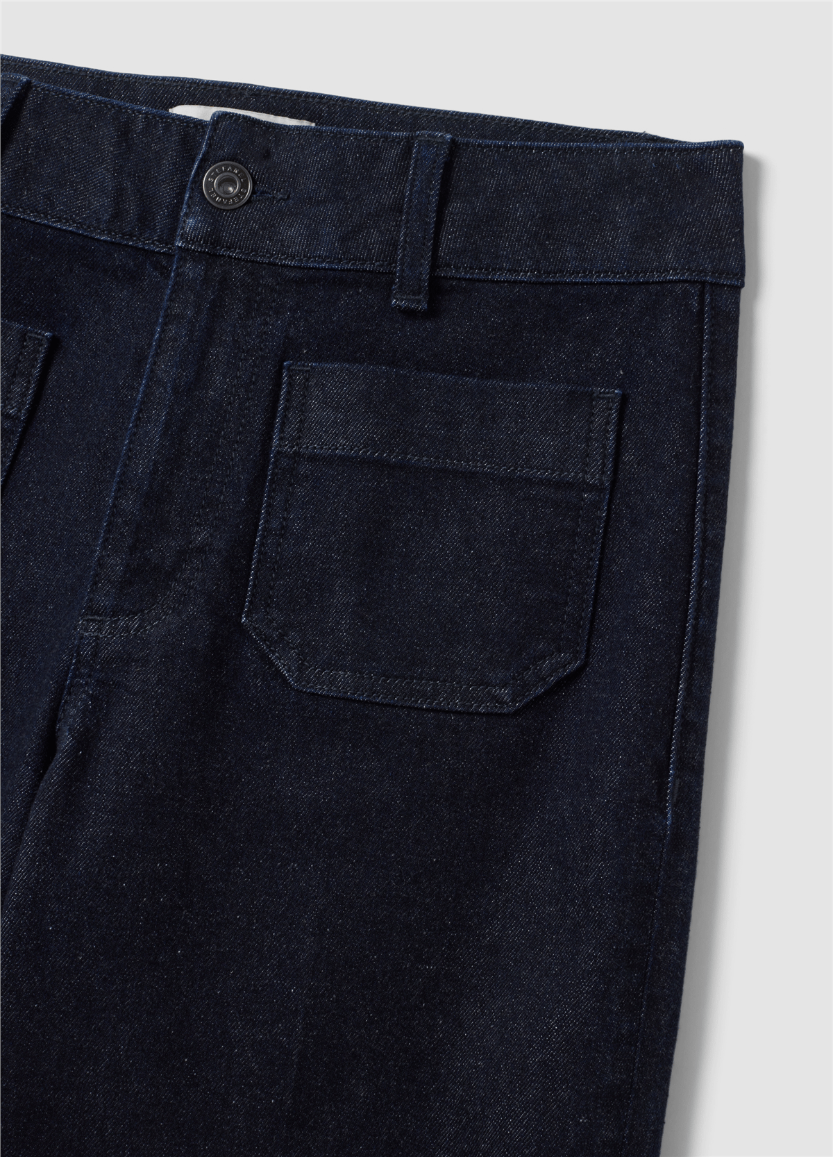 Mavi Bol Paça Esnek Pamuklu Denim Jean