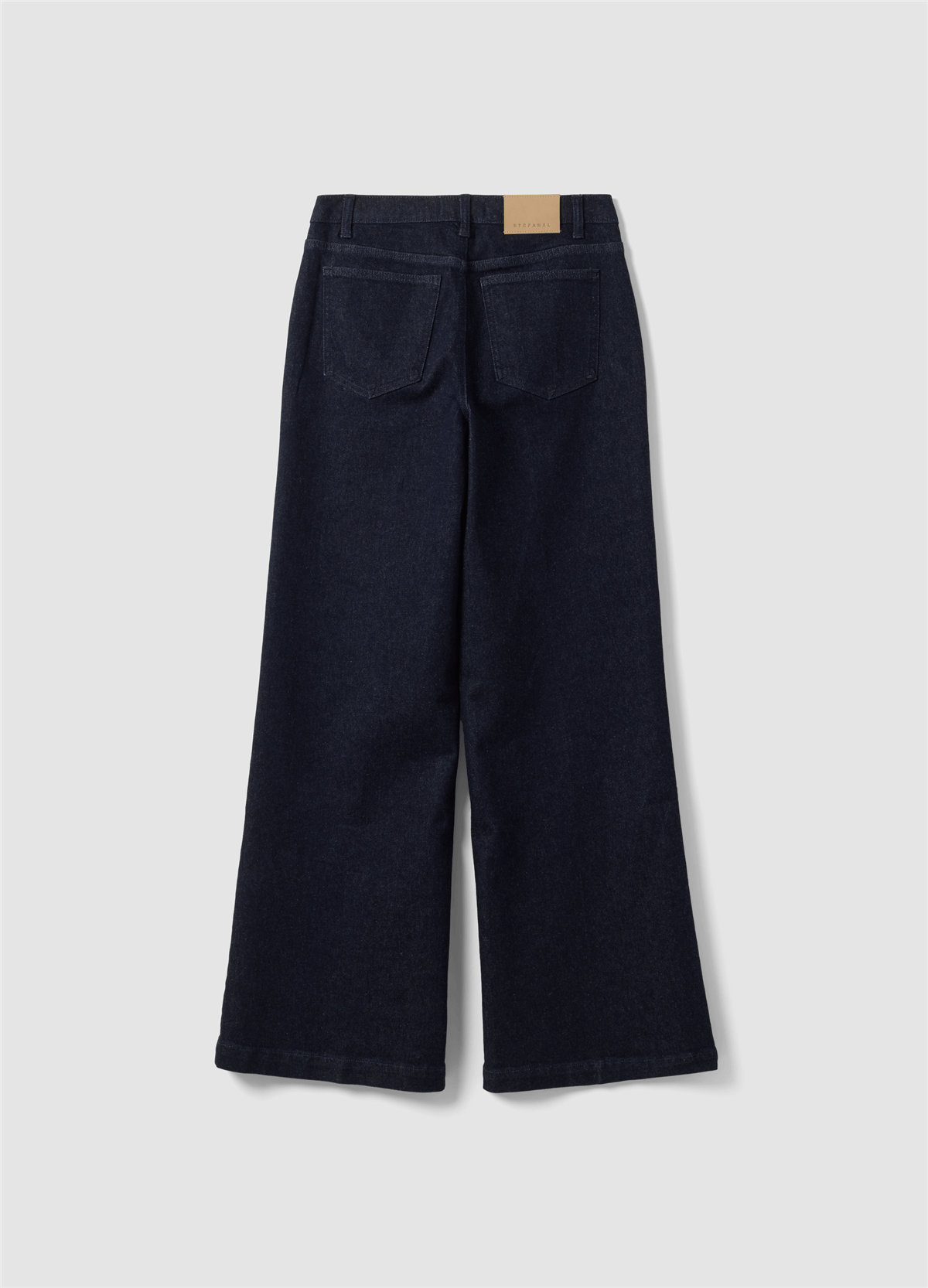 Mavi Bol Paça Esnek Pamuklu Denim Jean